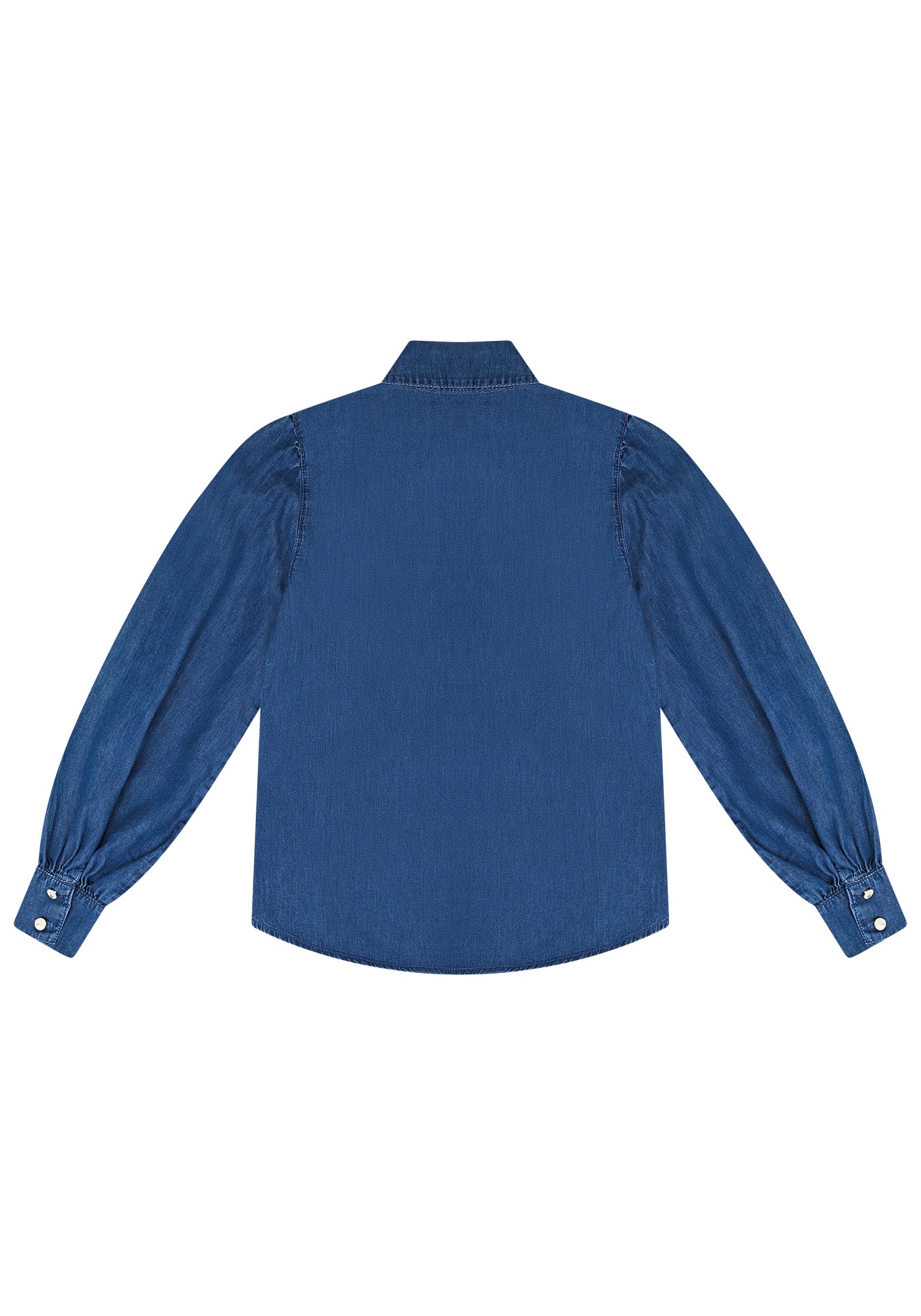 Camisa vaquera con mangas largas abullonadas