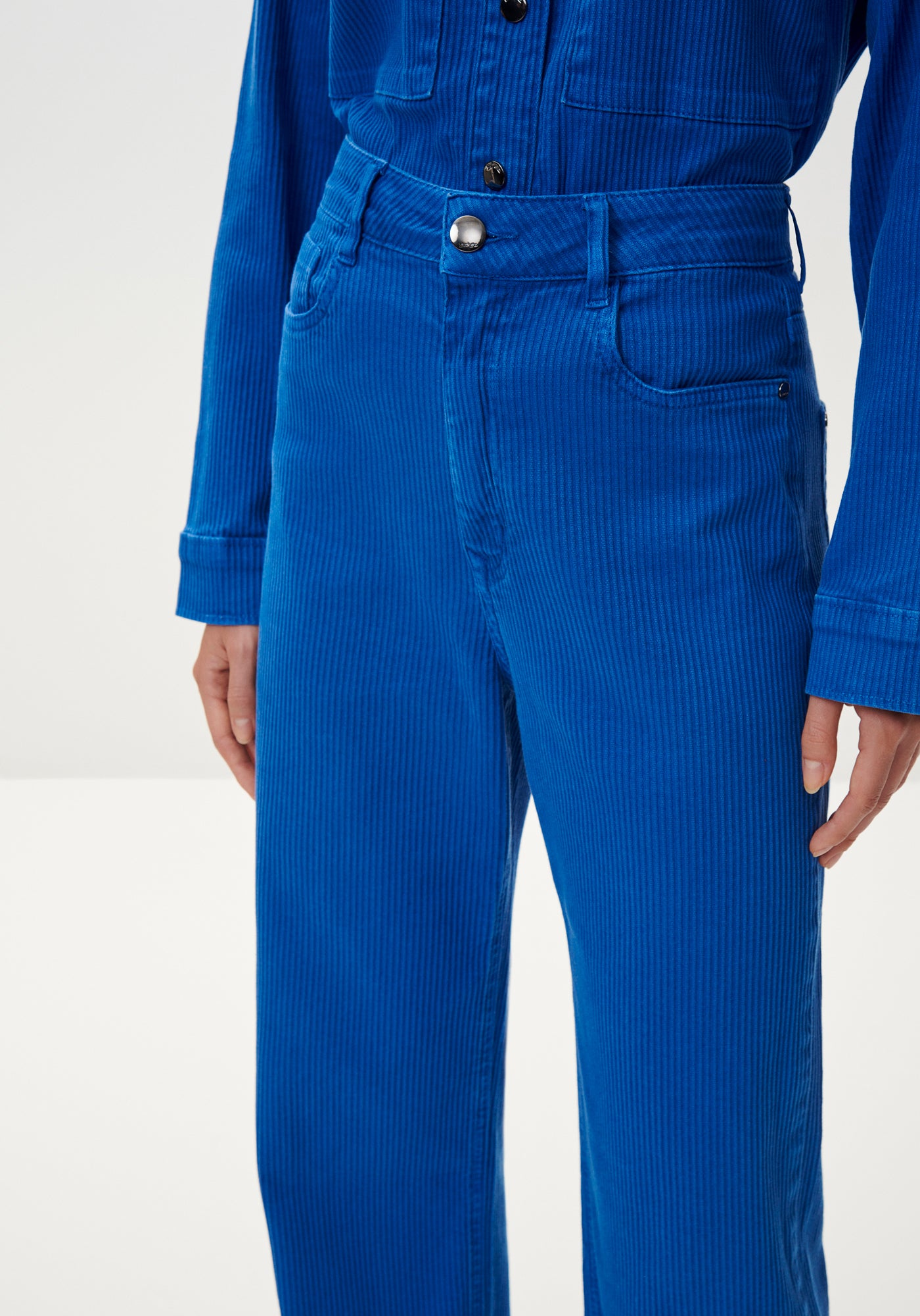 Pantalones de pana de Wide Leg y cintura muy alta