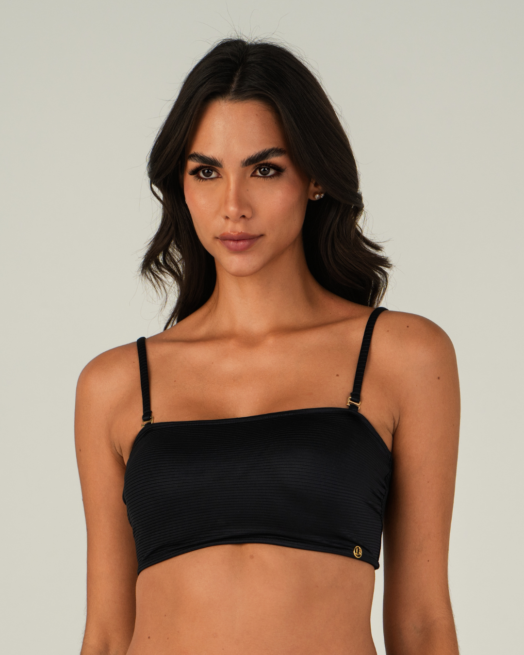 Top bandeau con tirantes desmontables | Luna Serena Negro