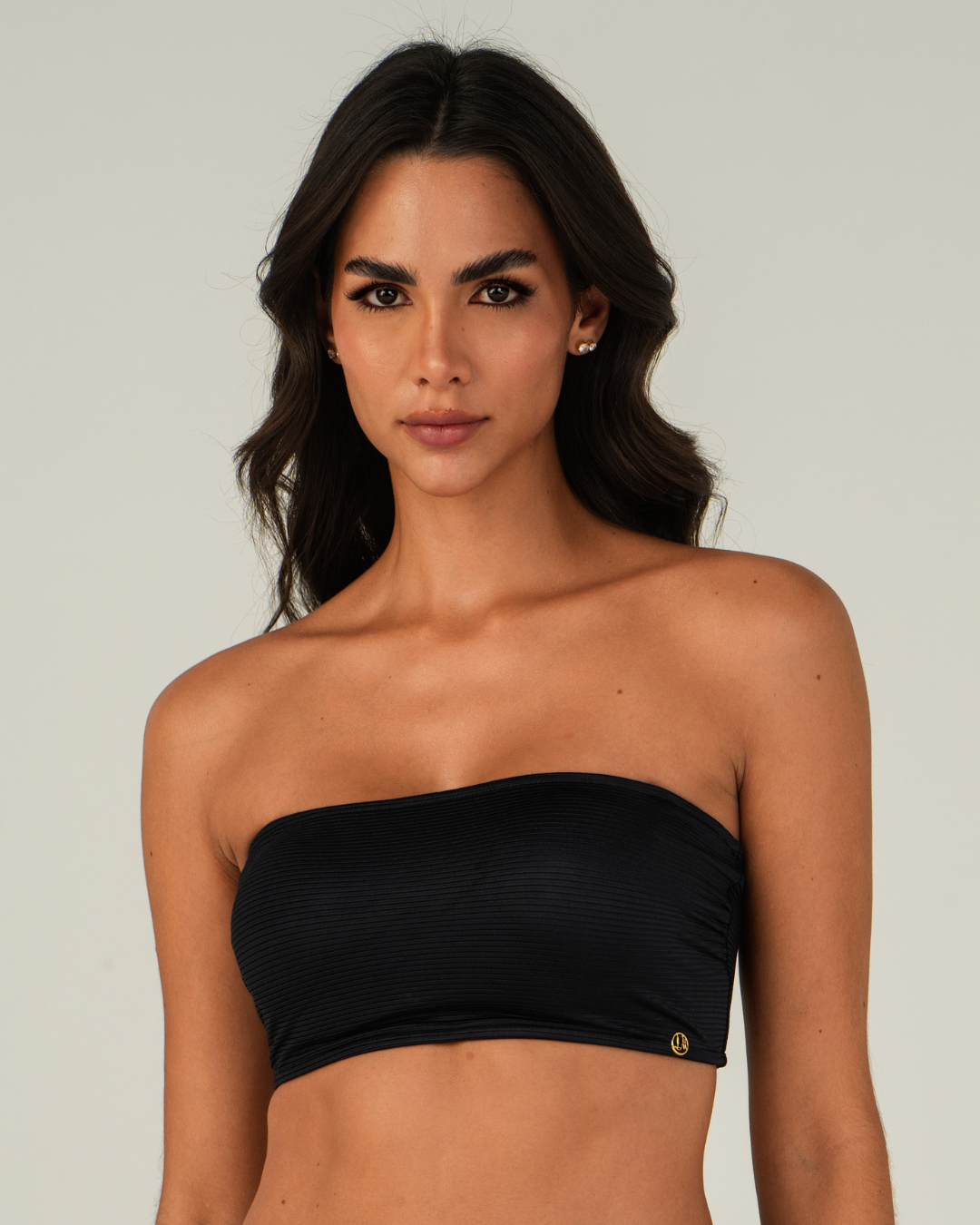 Top bandeau con tirantes desmontables | Luna Serena Negro